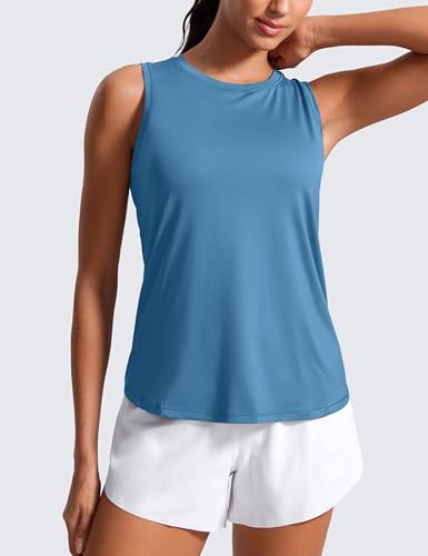 Image of CRZ YOGA Lightweight Racerback Tank Top | Workout, Moisture Wicking, Classic Fit, Hip Length, Reflective Spots, Sleeveless Shirts for Women