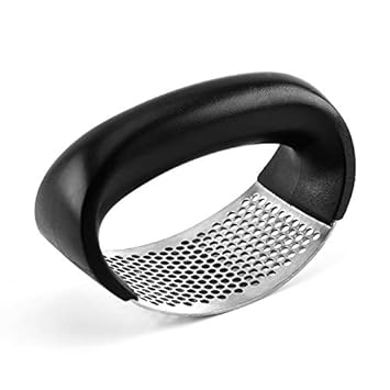 Garlic Press Rocker Stainless Steel Garlic Mincer Crusher Kitchen Tool (1P)