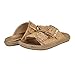 Guess Women's FUNZY Flat Sandal, Light Natural 110, 9