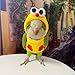 Bird Costume Bird Diaper Flight Suit Chicken Shaped Bird Clothes Cosplay Photo Prop for Parrots Parakeet Cockatiel Sun Conure, Bird Hoodie Small Animals Apparel (with Diaper,Green Quaker)