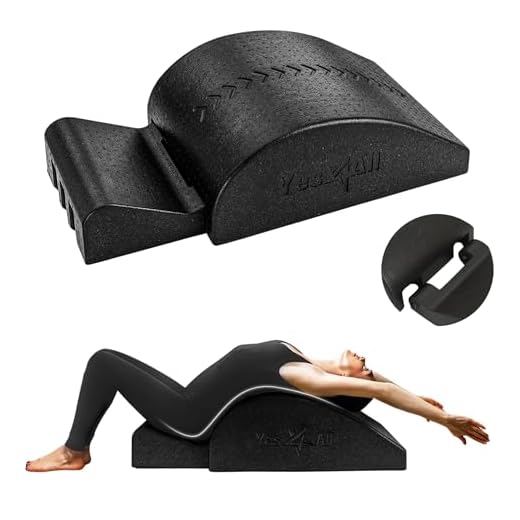 Yes4All Pilates Spine Corrector, Pilates Arc, 350lbs Foldable ilates Massage Bed Barrel, Core Strengthening and Stretching
