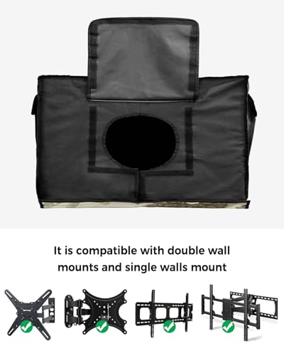 Outdoor TV Cover - Summer Palm Tree Ocean Beach Boat Waterproof and Weatherproof 70\"-75\" LCD Movable Shield TV Display Screen Protector Outside Television Covers - Thumbnail 4