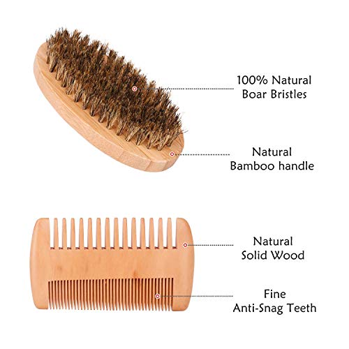 Beard Grooming Kit, Beard Kit with Beard Roller Beard Oil, Beard Balm, Beard Wash, Beard Brush, Beard Comb,Mustache Scissors Beard Care Unique Gifts for Men Beard Set&Kit - Image 4