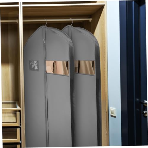 2pcs Garment Storage Bags for Hanging Clothes Non-woven Dust Covers for Suits and Costumes Window for Travel and Home Use3