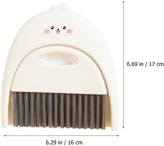 Healifty Mini Broom and Dustpan Set, Bunny Desktop Sweeper Kit, 2-Piece image 3