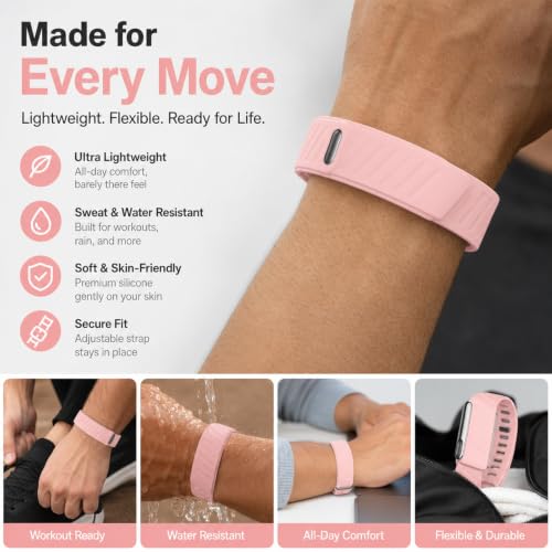 Image of Compatible with Whoop 5.0 Band Straps, Dark Gray Silicone Replacement Band for Fitness Training, Water Activities, Adjustable Breathable Sport Strap for Men and Women