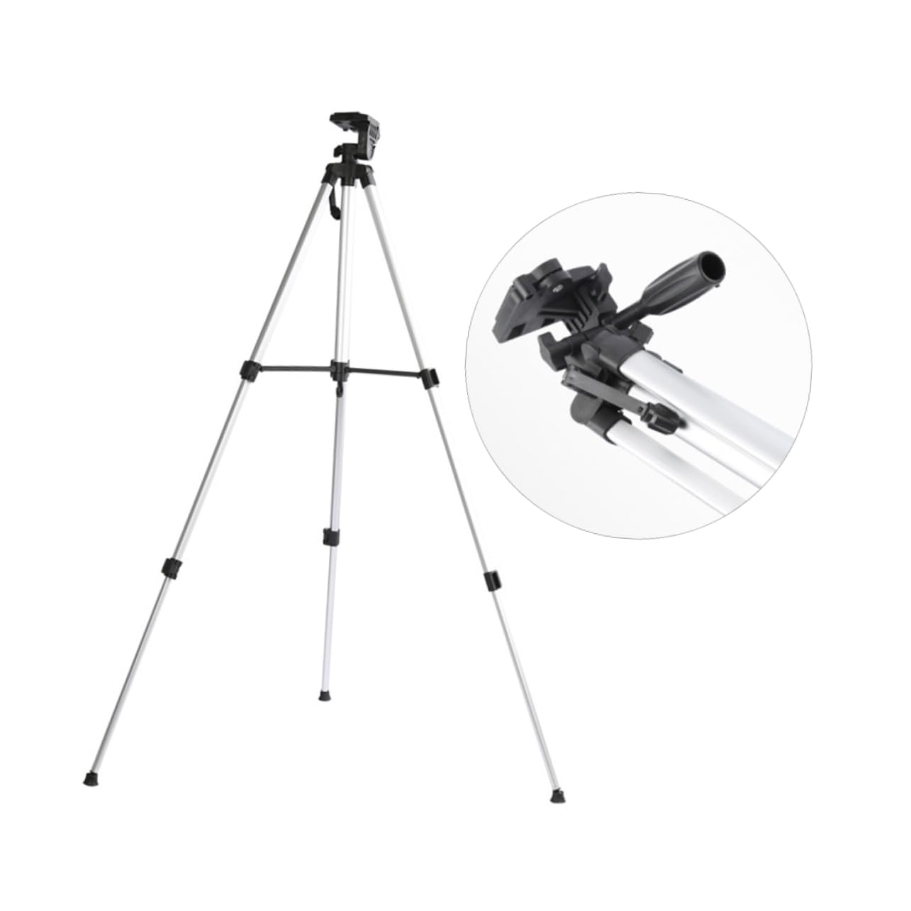Treppiede Telescopico per Telecamera in Lega di Alluminio Argento