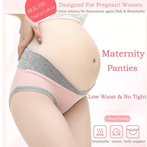 Meidayai Maternity Underwear Cotton Under Bump Pregnancy Healthy Underwear Postpartum Panties For Women 5 Pack #TOP2