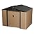 CuisinSmart Storage Large Metal Storage Shed, 8 x 6 FT Outdoor Storage Shed, Metal Garden Tool Shed with Roof, Door & Lock, Waterproof and Anti-UV, for Patio Garden Yard, Brown