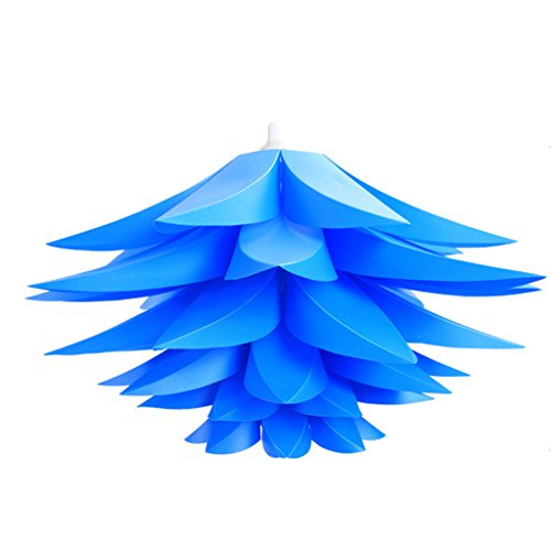 Lampe suspendue Lily en puzzle bleu au design géométrique pour luminaire LED