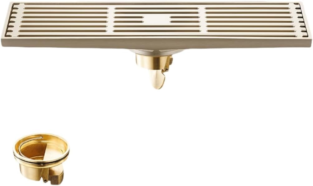 Paqwtyb 8*30Cm Floor Drain, Bathroom Floor Drain Full Copper Deodorizing Washing Machine