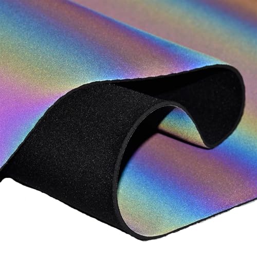 Tissu en néoprène imperméable avec revêtement en caoutchouc réfléchissant coloré pour couture