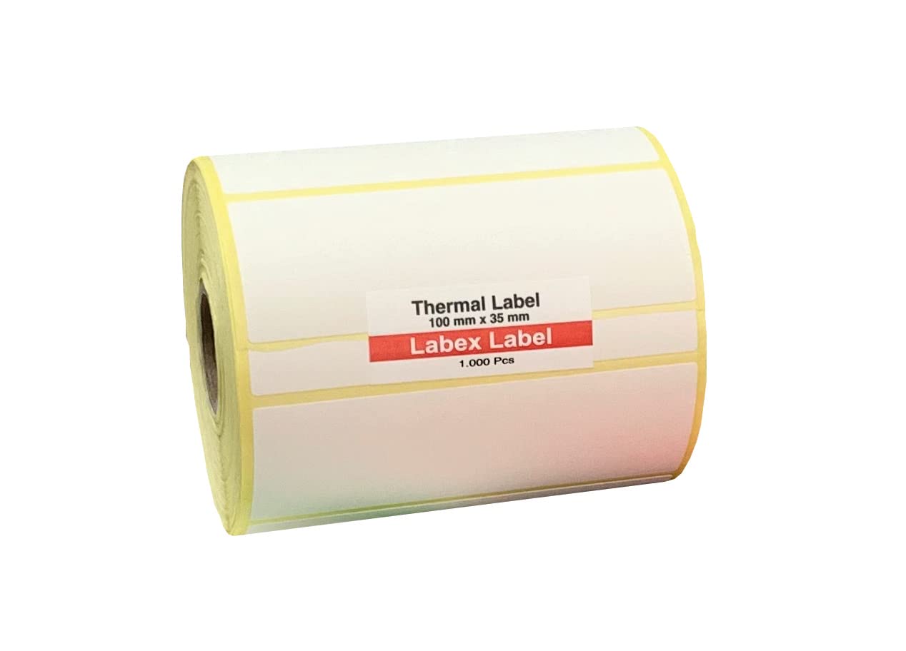 Etiquetas térmicas 100x35 mm en rollo – Rollo Etiquetas Envío DHL GLS SEUR MRW – 3 rollos – Sin cinta – TSC Godex compatible – Labex Label