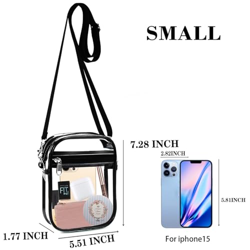 Fibrdoo Clear Crossbody Purse Bag