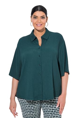 Bluse Ulla Popken structurée : fini les complexes avec ce t-shirt col chemise fluide