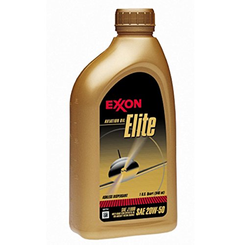 Mobil 1 Exxon Aviation Oil Elite 20W-50 Semi-Synthetic Aircraft Oil - 12 Quart Case