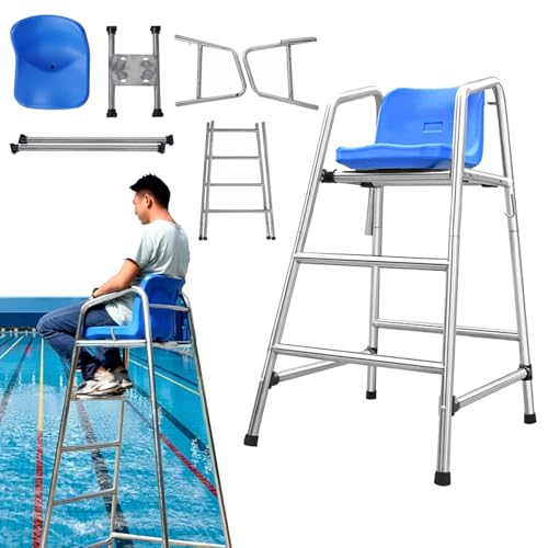 Silla Salvavidas para Piscina Alta Acero Inoxidable 72x82x120 cm