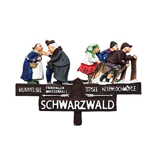 Schwarzwald Deutschland Folklore Kühlschrank Magnet Reise Souvenir 3D Kühlschrank Dekoration Magnetaufkleber Handbemalt Handwerk