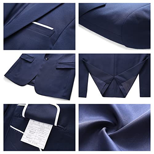 Men's Casual Slim Fit Suit Blazer Jacket One Button Lightweight Sport Coats Formal Dress Daily Business Suit Jacket Navy Blue #TOP5