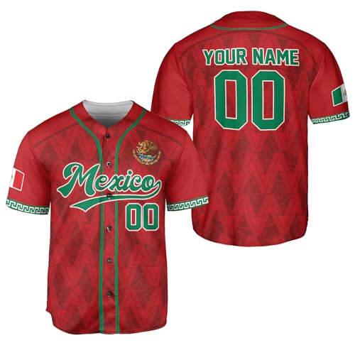 Personalized Mexico Jerseys for Men, Mexico Jersey Men, Mexico Jersey Baseball, Mexico Soccer Jersey miniatura 1