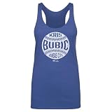 500 LEVEL Kris Bubic Kansas City Vintage Baseball Women's Tank Top (Tri Royal, Large)
