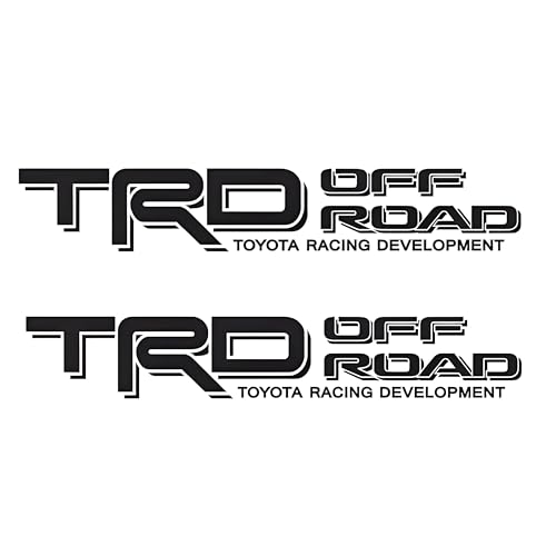 TRD Off Road Vinyl Decal Set of 2 | 18 x 3 | All Black | Weatherproof Sticker for Trucks & SUVs | Includes Squeegee for Easy Installation