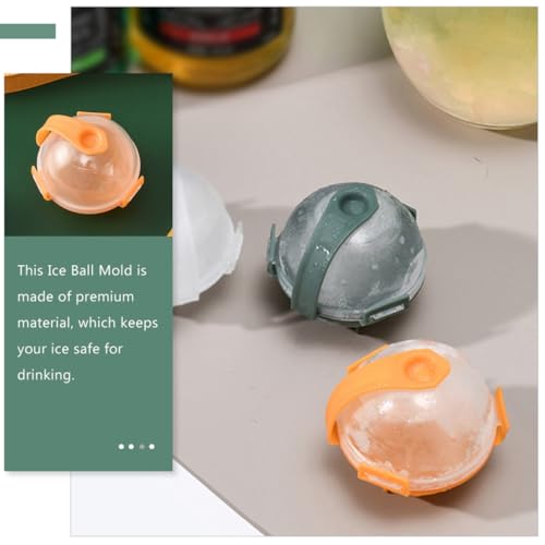 Molde redondo para bolas de hielo reutilizable naranja set 10 piezas miniatura 7