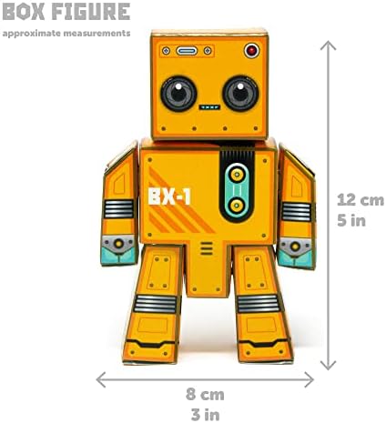 Box Buddies Box Figure 01 BX-1 - Make Your Own Poseable Robot Paper Toy - Paper Craft for Kids, Stocking Fillers, Pocket Money Toys
