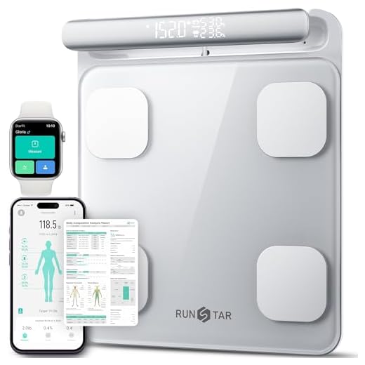 Runstar Smart Scale for Body Weight and Fat Percentage FSA&HSA Eligible, 8-Electrode Digital Bathroom Scale with BMI, Body Fat & Muscle Mass to 28 Body Composition and Printable Body Analysis Report