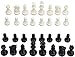 Produktbild Leilims Internationaler Schach-Dame-32pcs Schachfiguren aus Kunststoff komplett Internationales Wort Schach-Spiel Unterhaltung ohne Schachbrett
