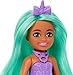 Barbie Unicorn-Inspired Chelsea Doll with Green Hair, Unicorn Toys, Horn Headband and Detachable Tail