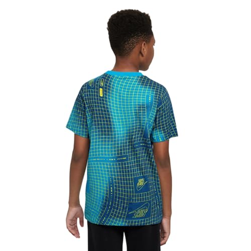 Nike Boys' Sportswear Club Graphic Cotton T-Shirt (X-Large, Baltic Blue)2