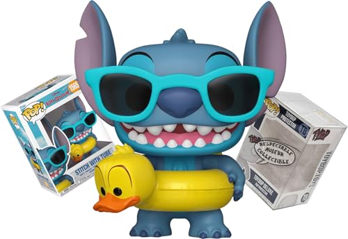 Funko Flotador de tubo de punto de verano con pato + protector ToyBop: Lilo & Stitch Pop! Figura de vinilo de Disney (incluye estuche de coleccionista Pop-Protector Set de regalo)