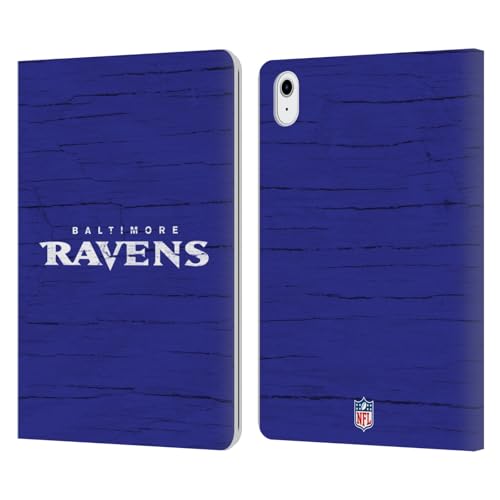 Protection iPad Air 11 2024 Baltimore Ravens Étui portefeuille cuir rigide NFL