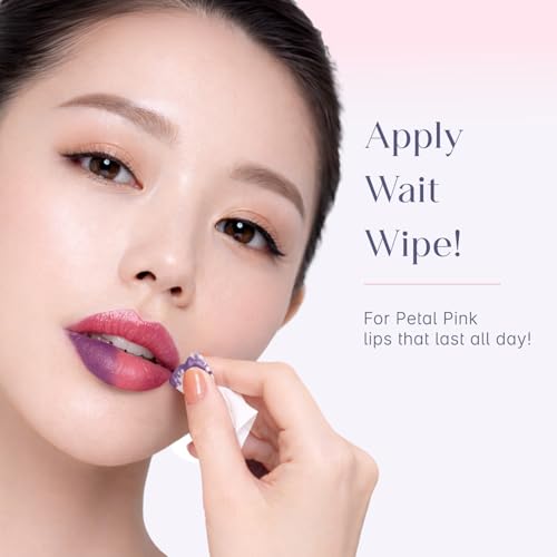 Image of Seoulskin Wipe Off Lip Tint | Long Lasting No-Fade Lip Stain | Matte Lip Tint Waterproof, Transfer-Proof, Smudge-Proof | Easy Application & Wipe Off Formula | Lasts All Day | Natural Pink Color | Vegan | Shade: Petal Pink (4ml)
