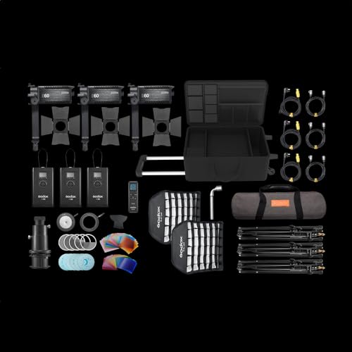 Ficha técnica Godox S60Bi-D Kit de 3 Cabezales 28000/6500K 240V Iluminación FX Kit de Flash de Estudio para Profesionales con Efectos de Color y Control de aplicación para un Uso Sencillo - Fernando Cortés