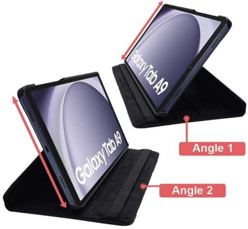 Image of M Cart Cover for Samsung Galaxy Tab A9 Cover Case 8.7 inch, Flip Stand Cover Case for Samsung Galaxy Tab A9 Tablet Cover [SM-X110 /X115 /X117 (Black)