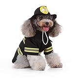 POPETPOP Dog Halloween Costumes - Funny Pet Dog Firefighter Costume with Hat - Dog Costumes for...