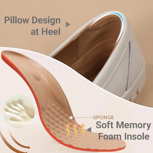 Image of QAE Loafers for Women Penny Loafers Slip On Sneakers Womens Shoes Dressy Casual Comfortable Ladies Summer Shoes