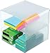 Produktbild Deflecto Aufbewahrungsbox Cube, 2 Fächer, 153 x 153 x 153 mm, aus glasklarem Polystyrol, erweiterbar, Bürozubehör, Büroklammern, Notiz-Box