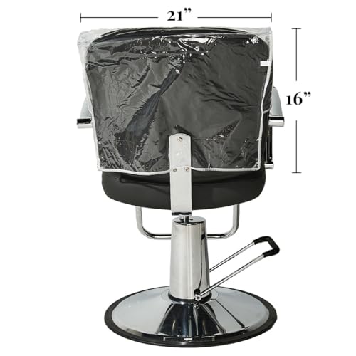Betty Dain Salon Chair Cover, Protects Spa/Salon Chair Upholstery from Stains, Chemicals, Moisture, and Wear, Square, One Size Fits Most, Durable Vinyl, Clear