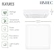 CLAR - LED Ceiling Light, Deckenlampe Badezimmer, LED Deckenleuchte, Deckenleuchte Badezimmer, Deckenlampe LED, Deckenleuchte Flur, LED Lampen Deckenlampen, Badlampe Decke, Square 20W (Pack 5)