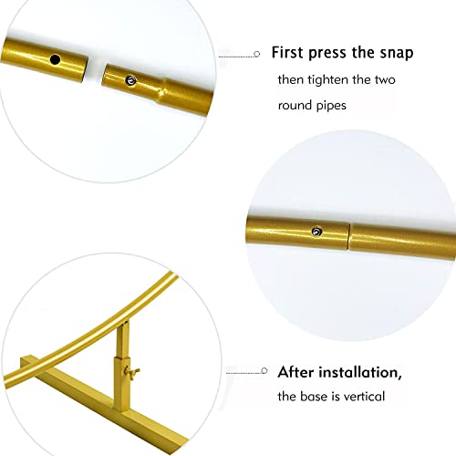 Circle Backdrop Stand, 6.56Ft Balloon Ring Stand Circle, Gold Round Backdrop Stand, Balloon Hoop, Wedding Arch, Balloon Circle Arch Stand, Wedding Arches For Ceremony #TOP1