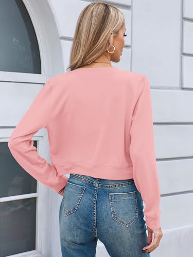 Image of Heymoments Women's Thin Shrugs Long Sleeve Lightweight Cropped Tops Open Front Cardigan for Dress S-2XL