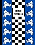 Photo Gallery erick s notebook: personalised blue dirt bike inspired lined journal Photo Gallery erick s notebook: personalised blue dirt bike inspired lined journal