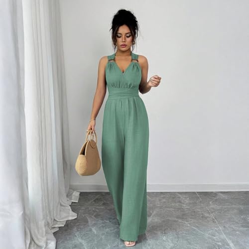 Mono de mujer elegante para bodas y fiestas, diseño clásico y sofisticado con cuello en V 6