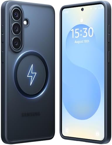 TORRAS Guardian-Mag für Samsung Galaxy S26 Hülle für MagSafe Schwarz | MagSafe-kompatibel, Zertifizierter Militärschutz, stoß-/kratzfest, 360°Airbag-Ecken, Matt Schwarz