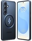 TORRAS für Samsung Galaxy S26 Hülle für MagSafe [TOP Militärschutz & Magnetkraft] Stoßfest Kratzfest (Nr.1 Haltbarkeit) Samtige Touch Handyhülle Samsung S26 Case Mit DIY Knöpfe Guardian-Mag Schwarz