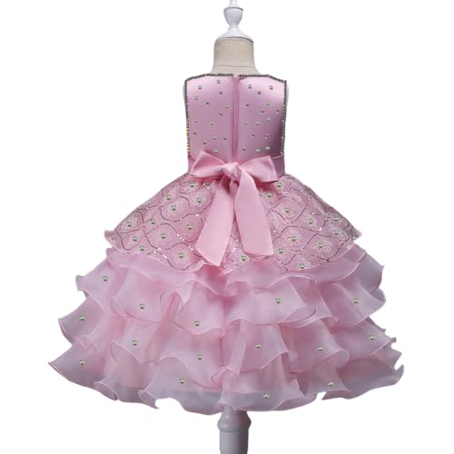 Handmade Beaded Rhinestone Girl Dress Birthday Formal Party Wedding Dresses Beauty Pageant Dress3