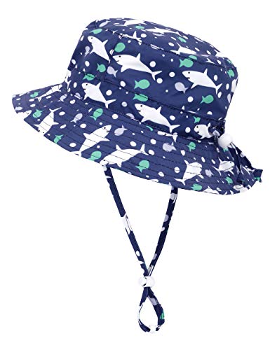 Simplicity Baby Sun Hat Baby UPF 50+ Adjustable Drawstring Wide Brim Bucket Sun Hat